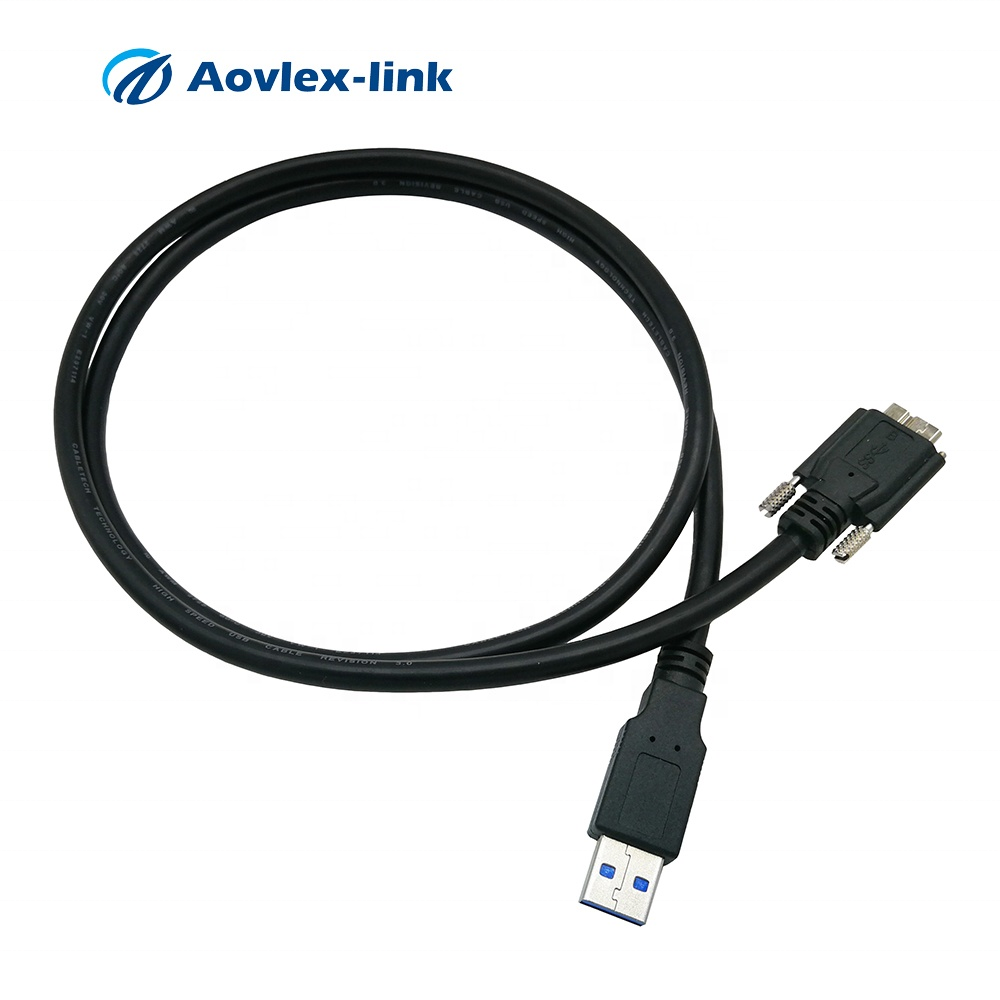 USB3.0 тип к Micro B Мужской с двойным винтом замок промышленная камера USB3 видения кабели машинного зрения кабель