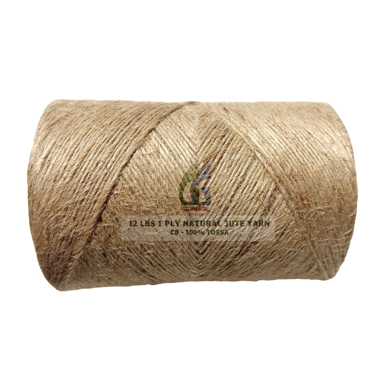 12 LBS 1 PLY 100% TOSSA CB QUALITY JUTE YARN Eco-friendly Hand Knitting Single Yarn Natural Jute Color 12 Lbs/spy CB Special 14%