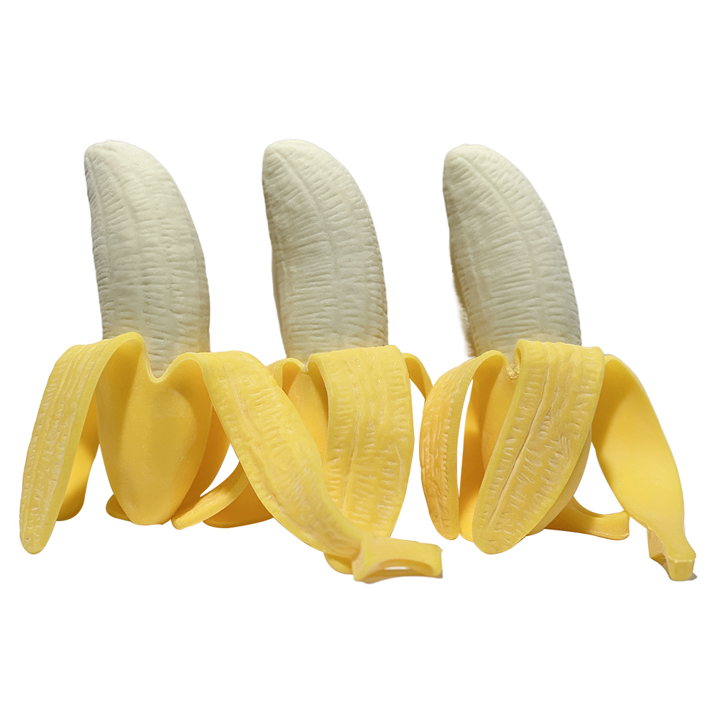 Novelty Creative Simulation TPR stress relieve Banana with PP cotton Funny anti-stress buster squishy stretchy Squeeze toy