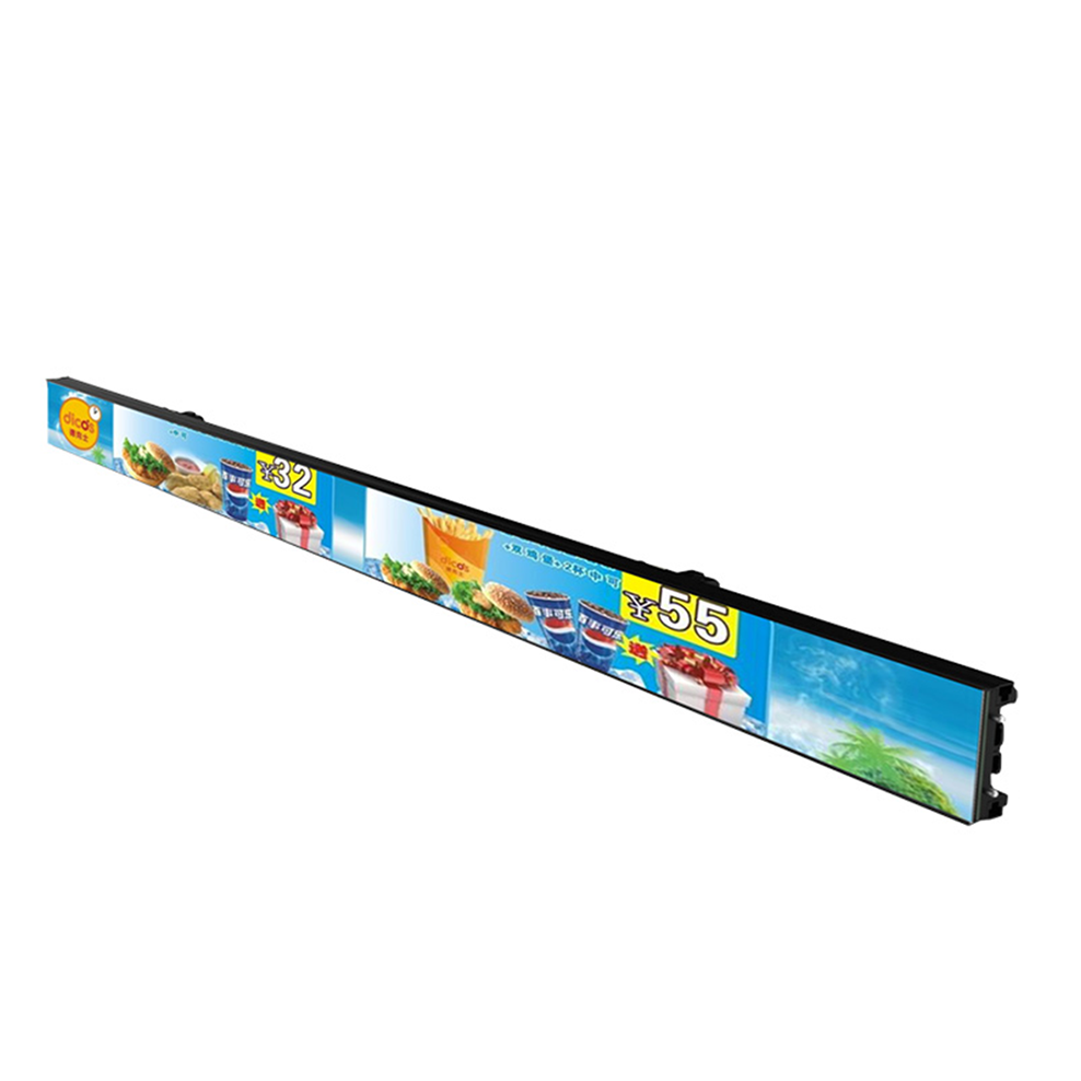 Hd Bar Lcd/led Indoor Shelf Display Advertising Video Player Stretched Digital Signage