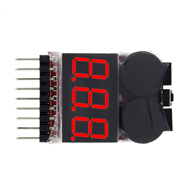 1-8S Lipo/li-ion/Fe RC вертолет самолет лодка и т. Д. Напряжение батареи 2 в 1 тестер низковольтный зуммер сигнализации