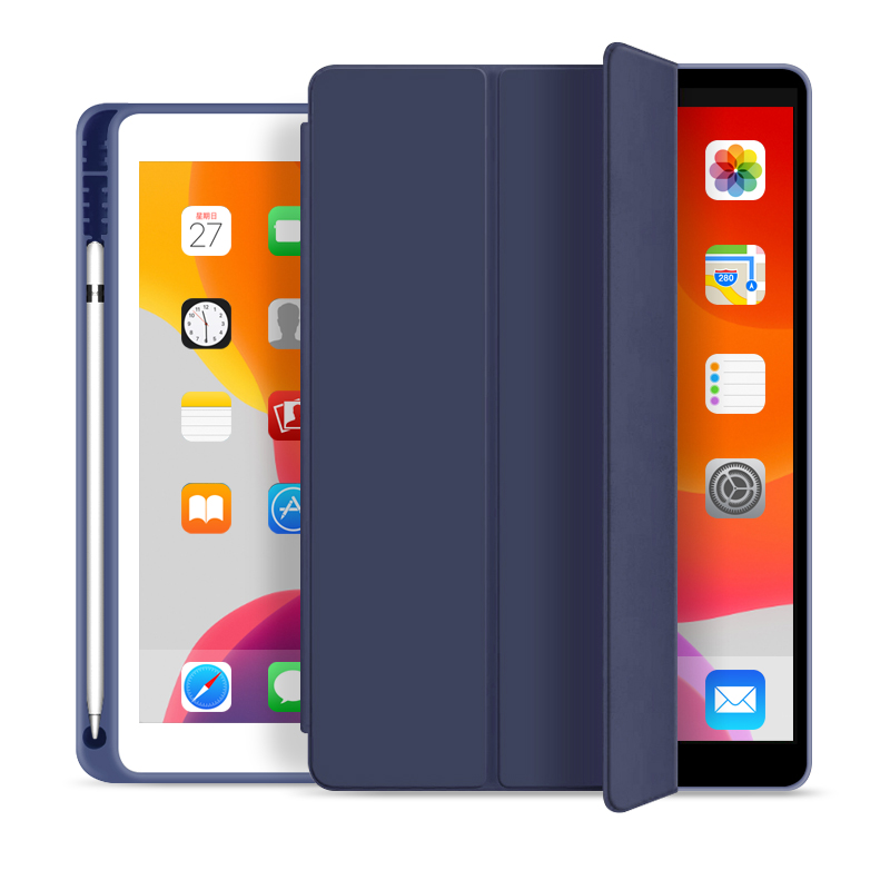 Новый 10,2 дюймов чехол для iPad карандаш держатель Trifold Смарт ультра тонкий PU кожаный чехол для iPad 7th 8-го поколения