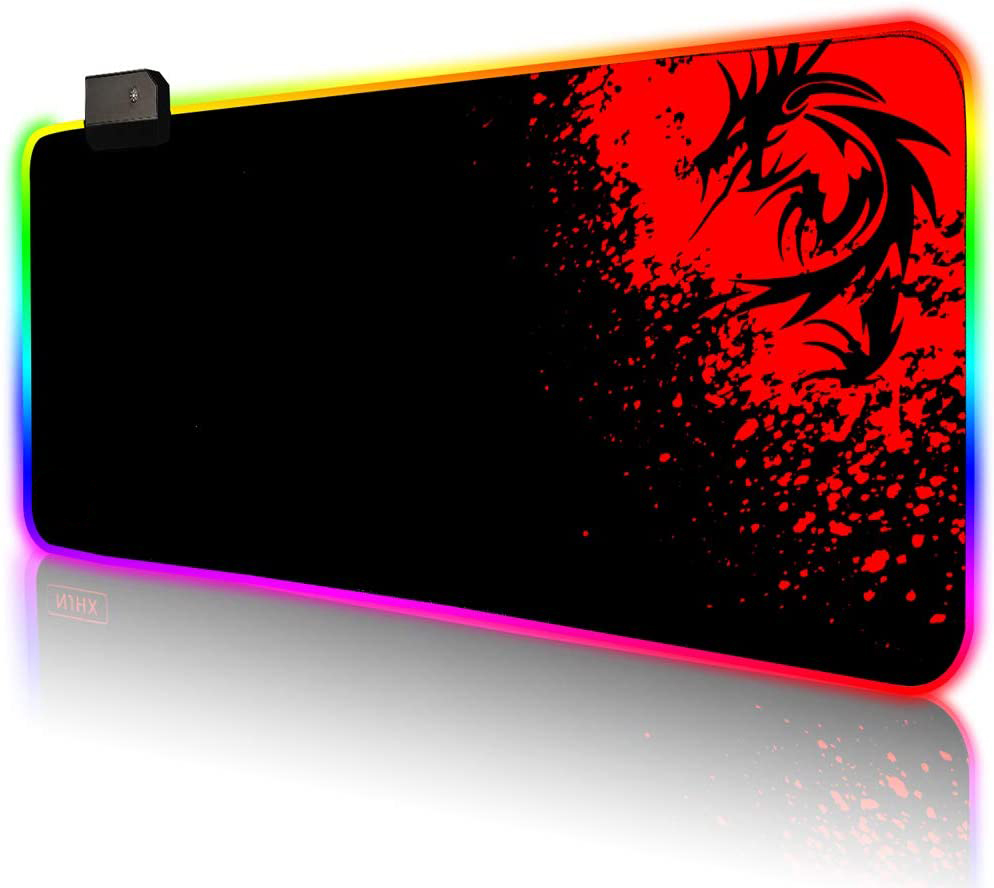 Светящийся RGB резиновый Базовый игровой коврик с индивидуальным дизайном, плоский коврик для мыши, игровой коврик для мыши, большой коврик для мыши