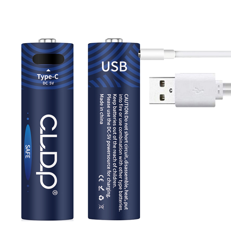 AA трансформаторного двигателя Mn-Zn-Ni USB перезаряжаемые 2500mWh KTV удаленный аккумулятор Type-C порт Замена 1,5 V сухая батарея
