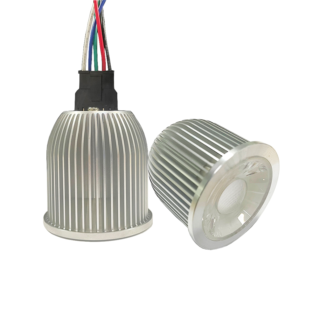 24 Volt Dim LED Recessed Ceiling Light Loxone PWM DMX Comexio KNX Compatible RGBW 2700K 8 Watt mr16 Module Spotlight