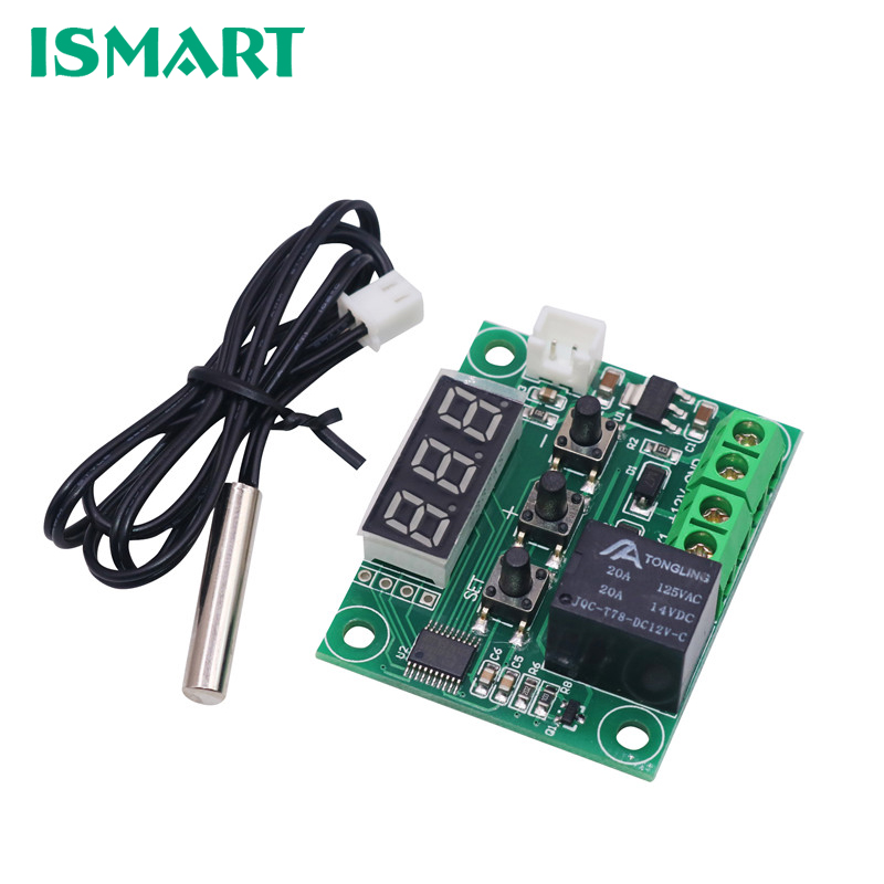 XH-W1209 термостат DC12V минирегулятор цифровой регулятор температуры для инкубатора контроль температуры переключатель плиты красный свет