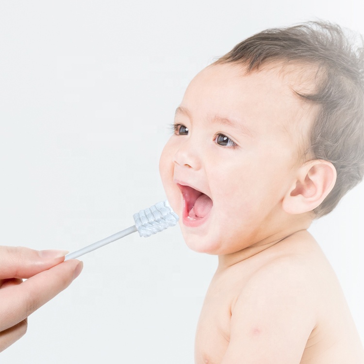 baby mouth cleaning stick infant disposable gauze baby toothbrush