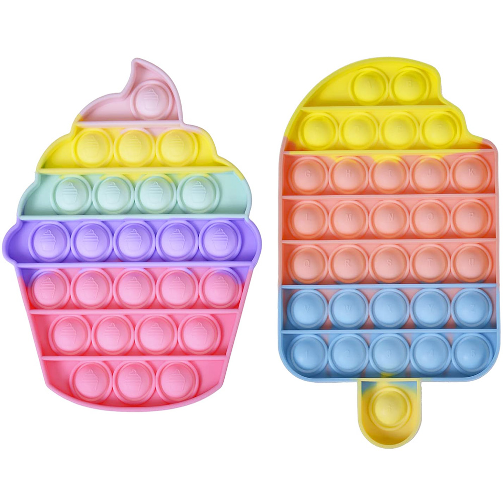 Hot Sale Push Pops Bubbles Fidget Toy Silicone Ice Cream for Autism Stress Relief Sensory Pops Toy
