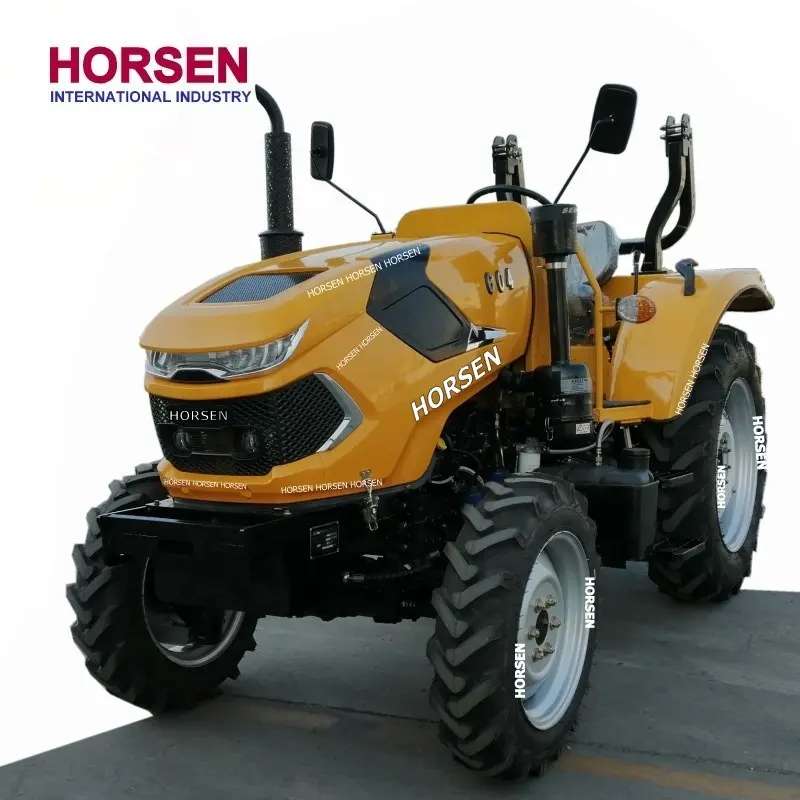 HORSEN HEAVY DUTY 50hp 55HP 60hp 4WD compact farm wheel tractor with front end loader for agricultural made in china