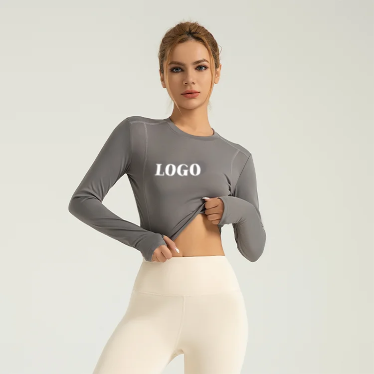 Customized Quick-drying Women's Yoga Clothes Running Training Long Sleeve Workout Clothing For Women