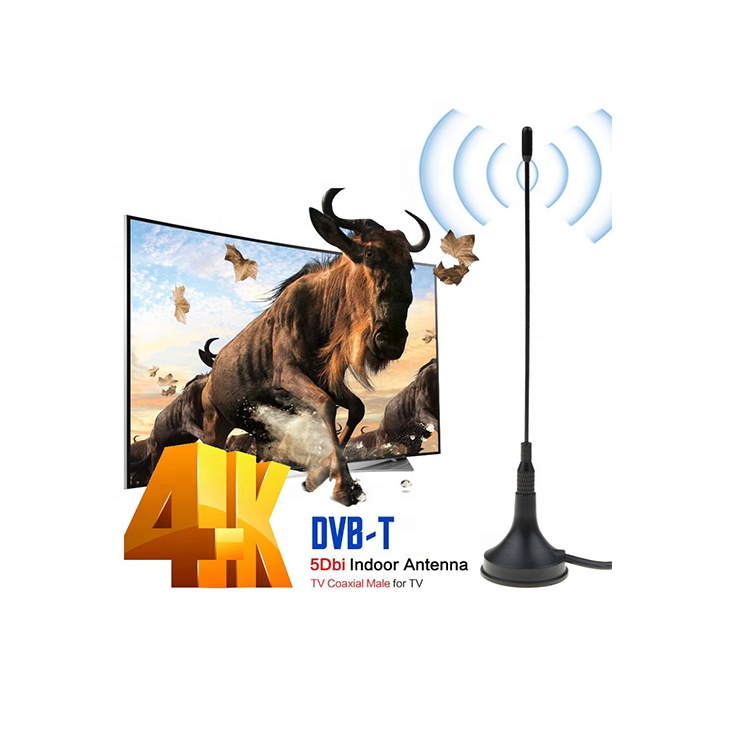 Антенна высокого качества dvb-t am fm с разъемом IEC 470-860 МГц DVB-T ТВ антенна с коаксиальным кабелем RG6 для рынка Африки