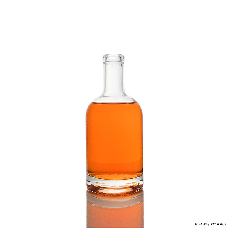 Extra Clear Spirit Bottle 375ml Gin Bottle With Wood Stopper