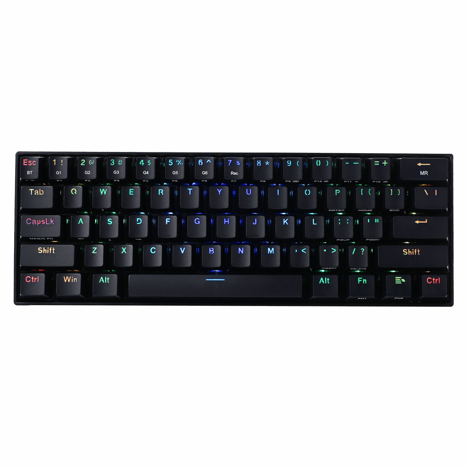Популярные Redragon K530 Bluetooth 61 Ключи RGB подсветкой компьютер Механическая игровая клавиатура