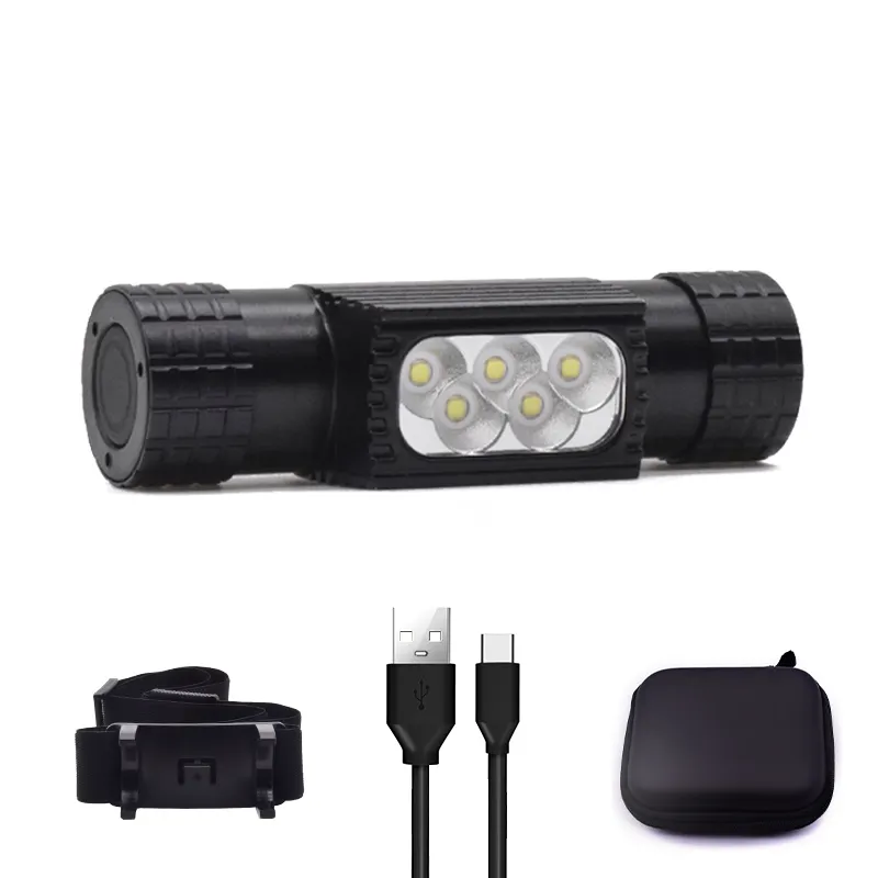 Factory New Arrival High Quality Aluminum Alloy Material Rechargeable 18650 Lithium Battery Fishing LED Headlamp Woodland