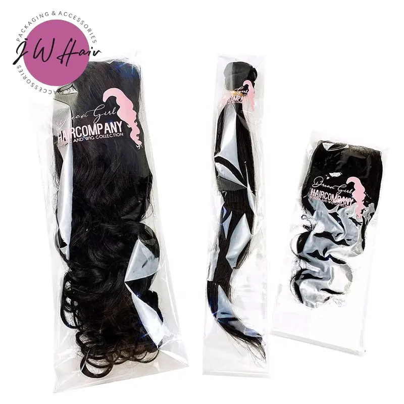 Self Adhesive Candy OPP Bags Custom Individual Plastic Opp Bags For Wig And Bundle