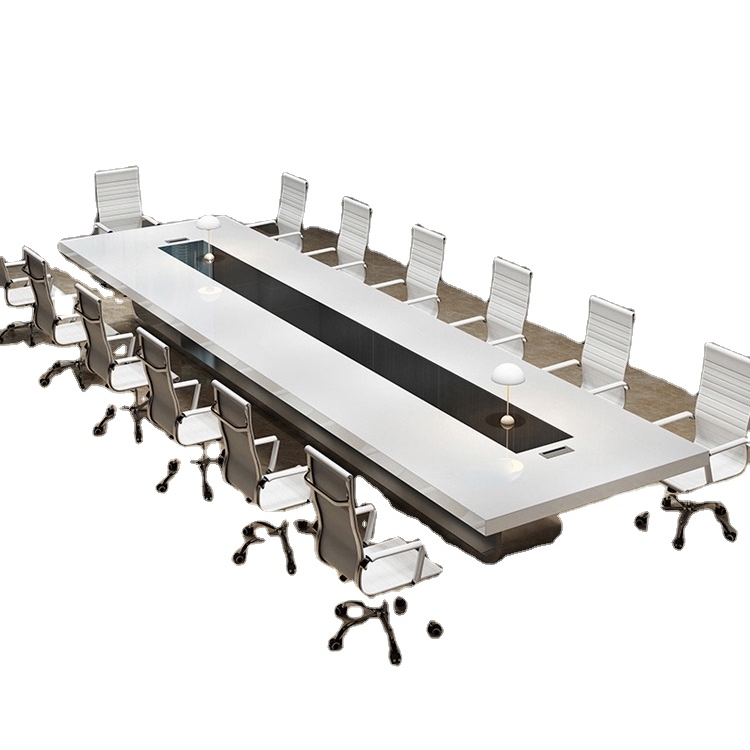 Training Table Combination Large Conference Long Table and Chair for Office Furniture