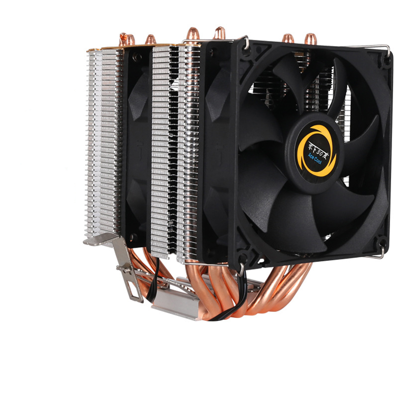 ZENFAST Tube Radiator CPU Cooler PC Radiator with Two Fans Cooler for Computer OEM ODM Dropshipping Cpu Fan