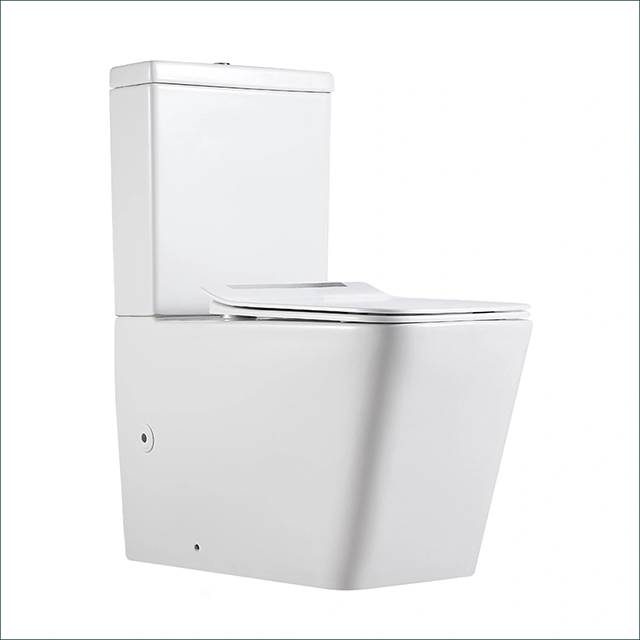 Australian Standard Water Mark Rimless P-Trap Two Piece CE Dual Flush Wash Down Two Piece Ceramic Rimless Toilet
