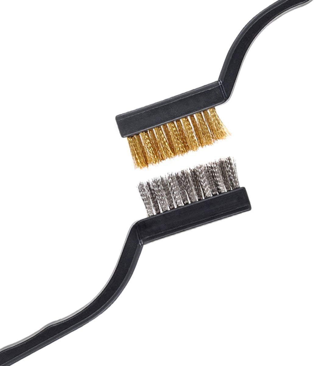 Wire Brush Scratch Brush for Cleaning Rust, Welding Slag and Paint Stripping, 7 Inch