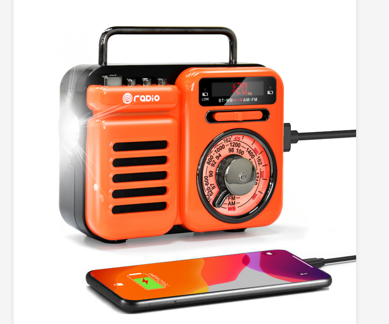 ODM 2000mAh динамо фонарик радио рукоятка sd карта радио с mp3 динамиком