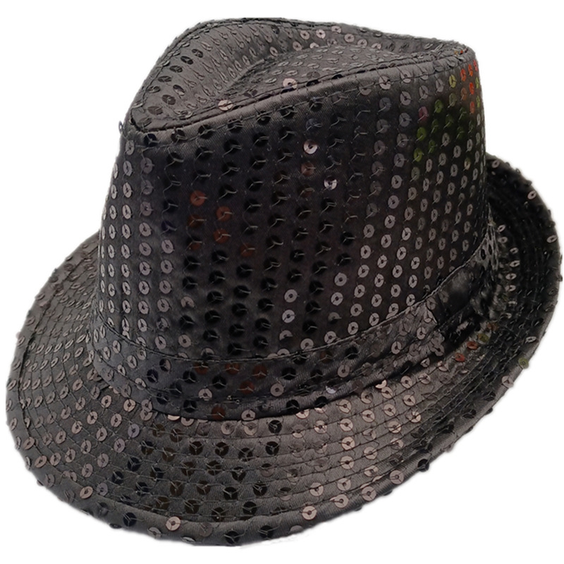 Custom Festival Party Sequins Fedora Hat for Men Women Parent-child Shiny Performance Hat Luminous Jazz Dance Hat For Children