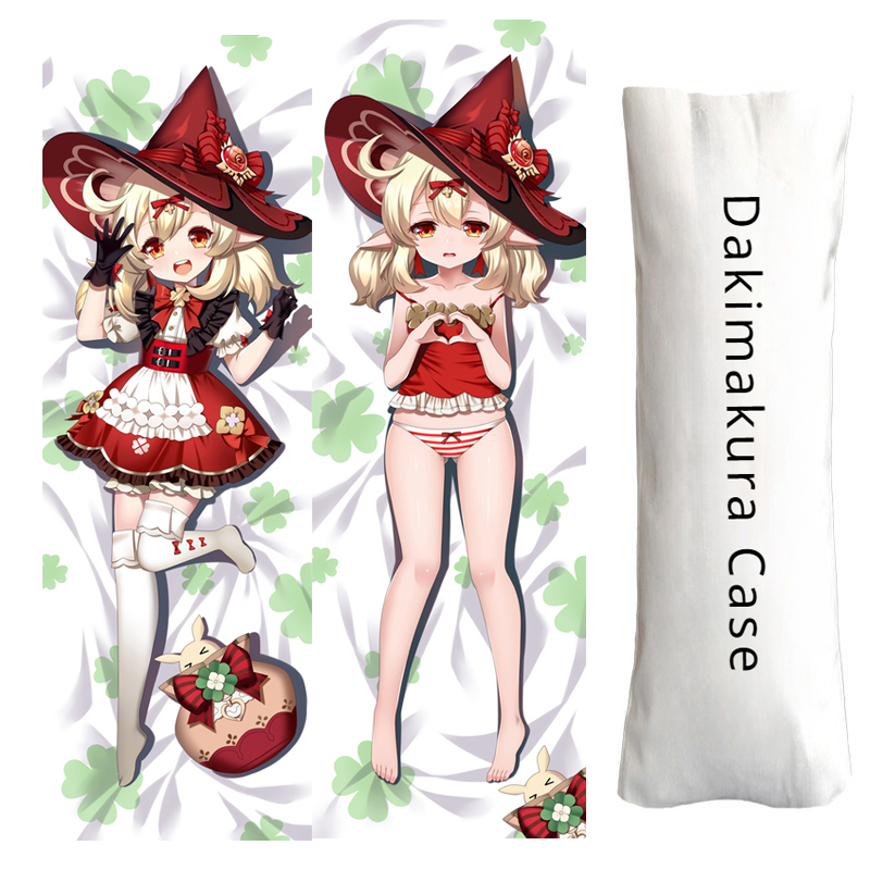 Klee Body Pillow Cover Genshin Impact Dakimakura Cheap Wholesale Throw Pillow Case Customized