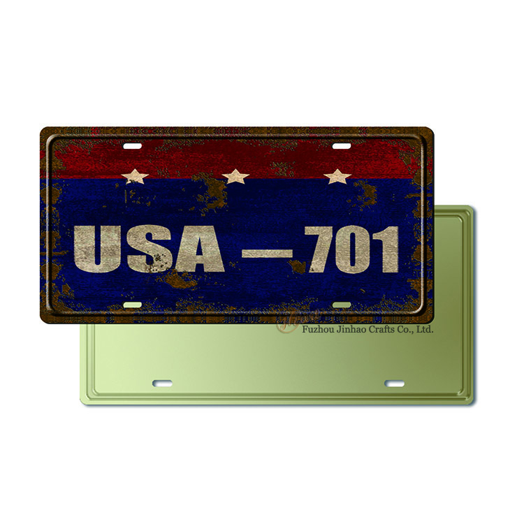 Винтажная декоративная неоновая вывеска автомобиля номерной знак USA-701collectible американский номерной знак металлический знак доска принимаем пустой знаки олова