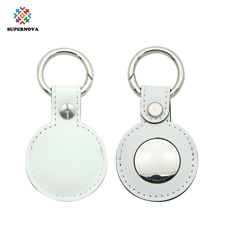 Sublimation Blank Leather Case for Apple AirTags Case Keychain Air tag Holder Air Tag Key Ring Cases Air Tags Protective Cover