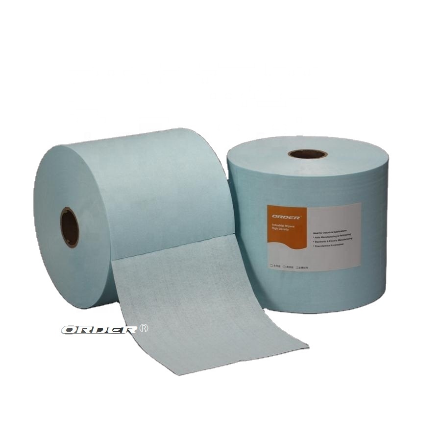 Nonwoven Perforated Roll cleaning oil degreasing wipes industrial wipes roll for punching and polishing.