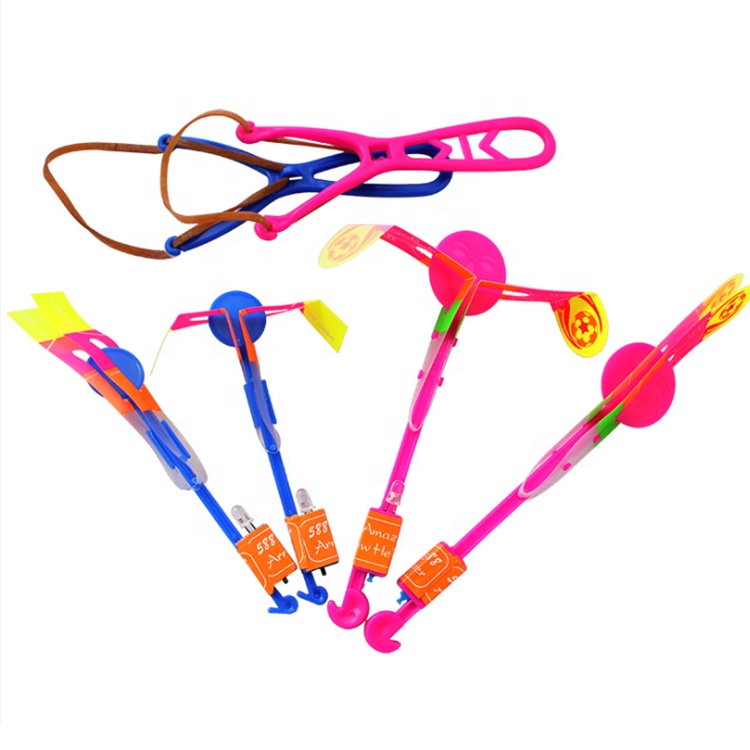 Amazing Arrow Rocket Outdoor Slingshot Arrows to Flare Copter LED Helicopter Slingshot Rocket