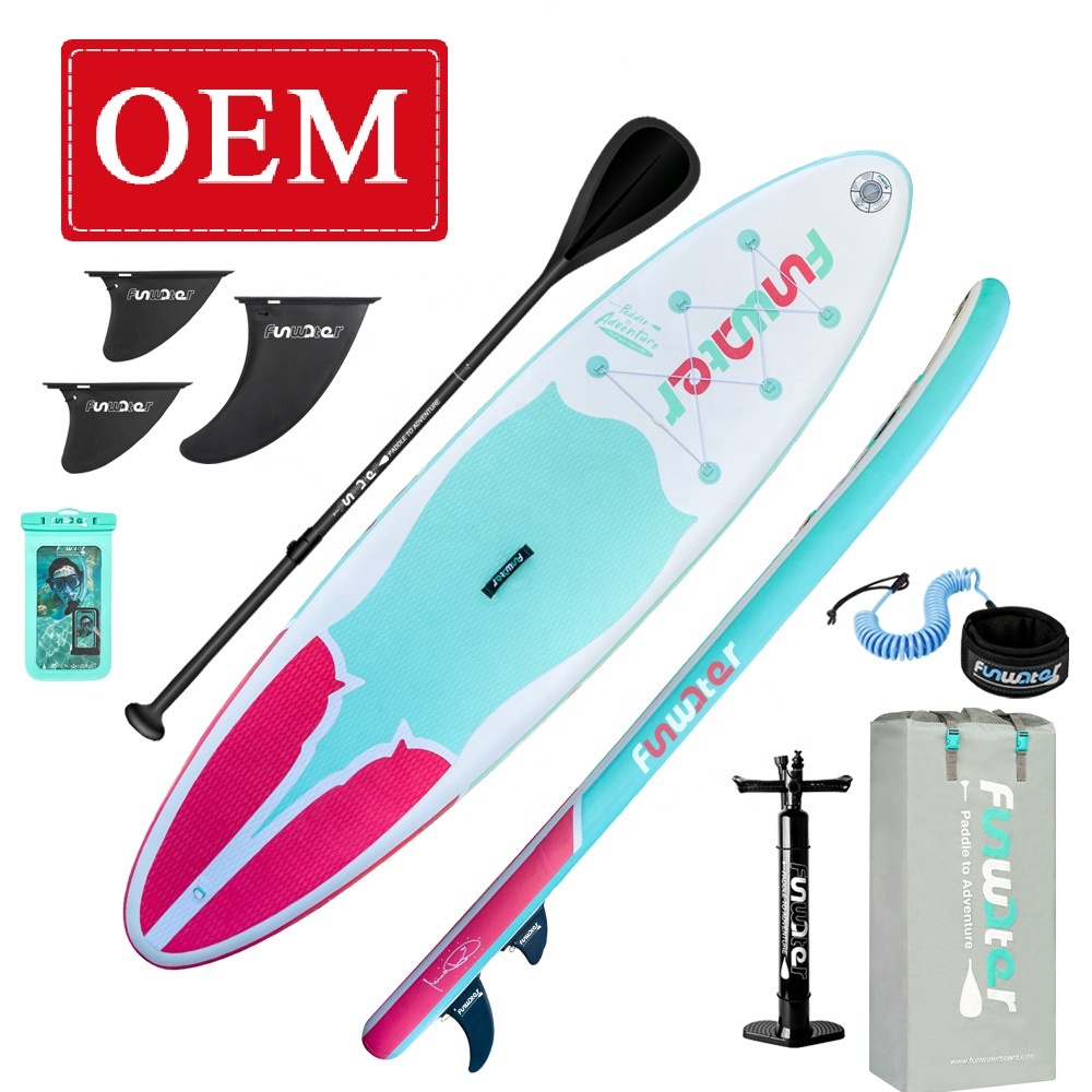 BSCI CE OEM ODM factory transparent sup inflatable sup stand up paddle board surfing surfboard accessories soft top cheap ISUP