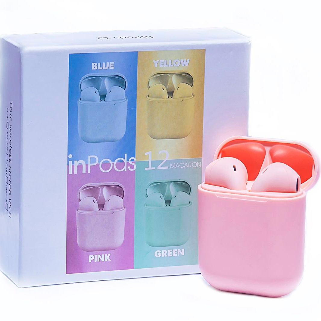 Беспроводные bluetooth-наушники Inpods 12, сенсорное управление, беспроводные, Tws, 5,0