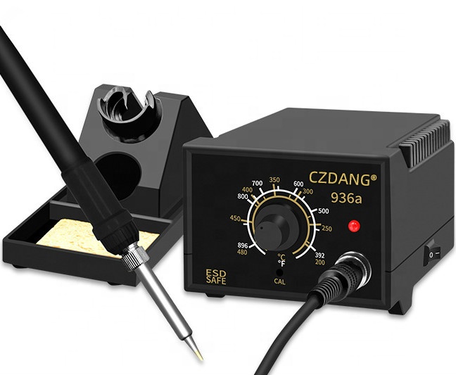 65w 936a auto sleep heating up fast electric soldering iron station with adjustable temperature 200-480 by knob