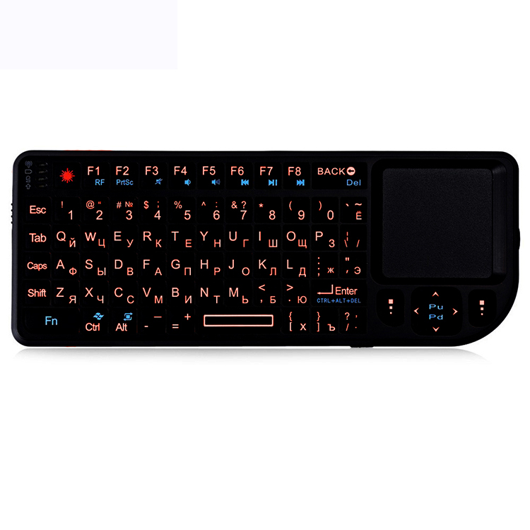 Недорогая беспроводная мини-клавиатура и мышь с Rgb-подсветкой, 2,4 ГГц
