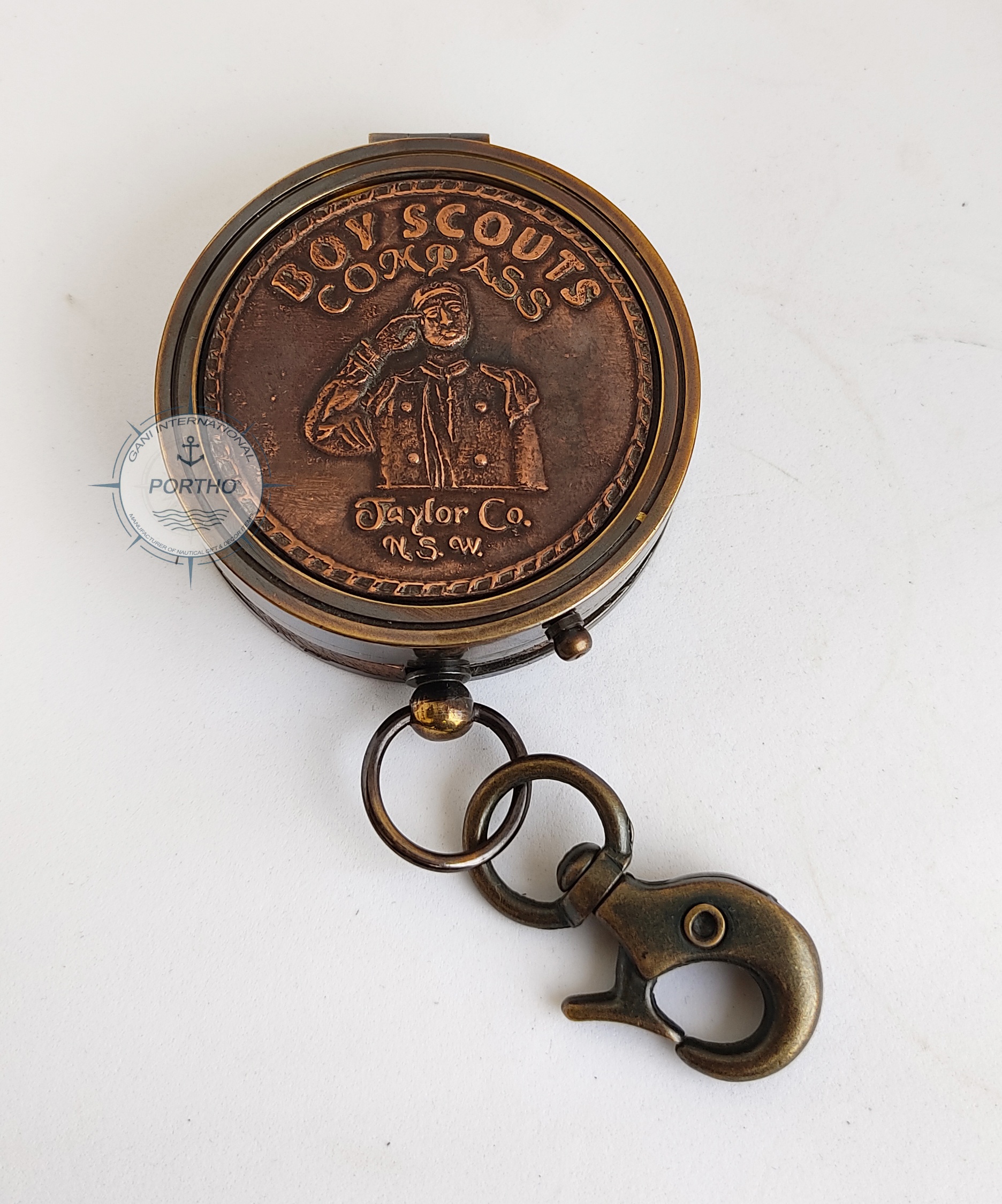 Antique Compass Marine BOY SCOUTS Maritime Camping Hiking Compass Collectible Gift