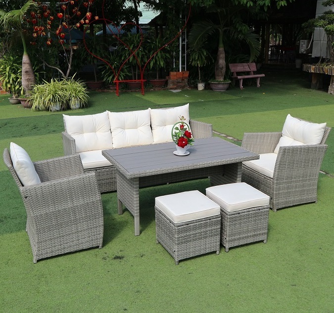 PE RATTAN WICKER GARDEN FURNITURE SOFA SET/ PATIO SOFA