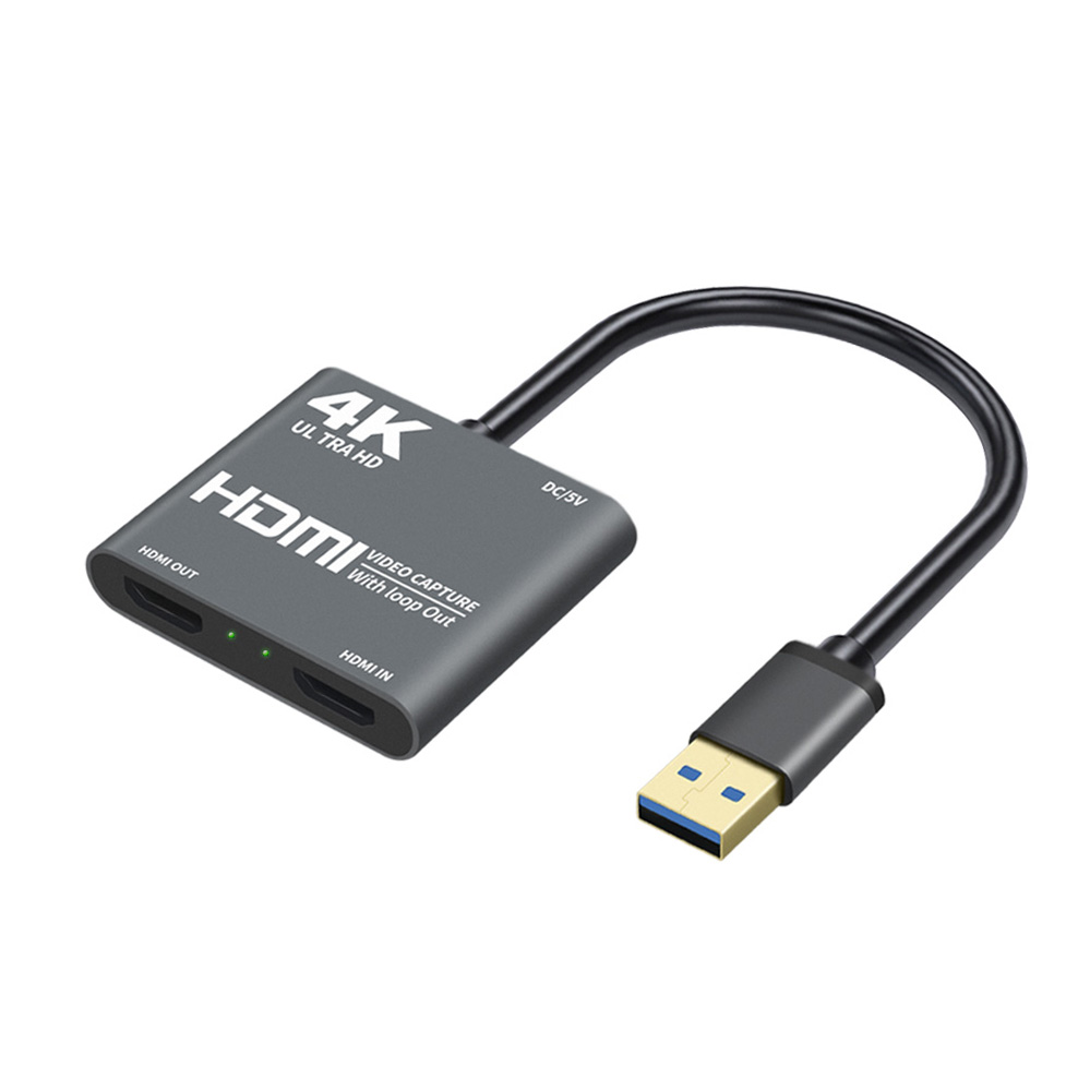 Карта видеозахвата Doonjeiy 4k HDMI-USB 2,0 с выходом в виде петли для настольных игр, Карта видеозахвата потокового вещания в реальном времени