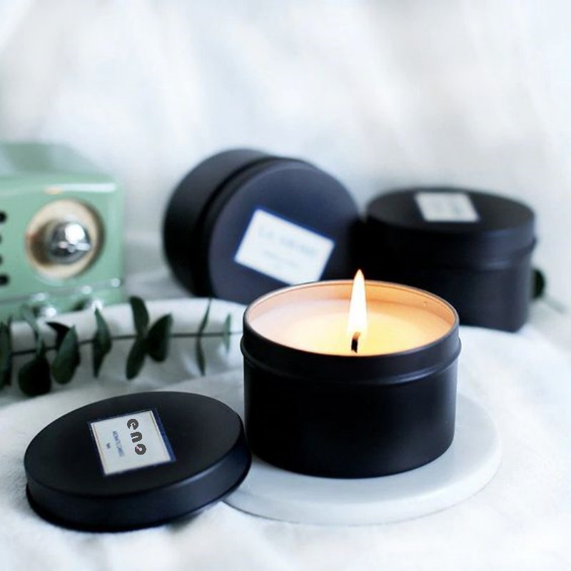 private label lidded handmade tin custom wholesale gifts fragrance soy wax luxury scented candle