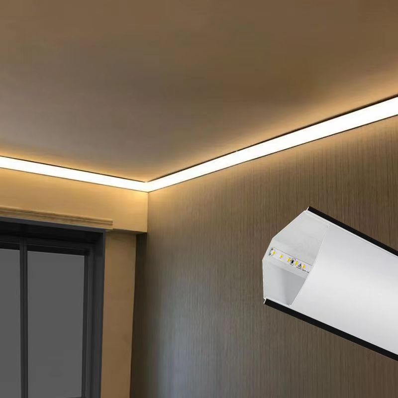 82*33mm corner Aluminum LED strip Channel black white indoor main lighting ceiling LED profile