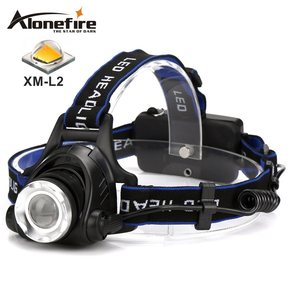 AloneFire HP79 XM-L2 led high power Zoom Фара Открытый Кемпинг и походов рыбалки охоты поход фара дальнего света заряда батареи
