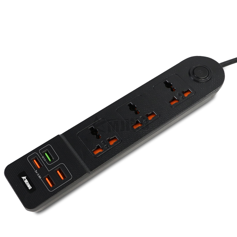 Лидер продаж, 3 выхода, защита от перенапряжения, удлинитель с usb-разъемом