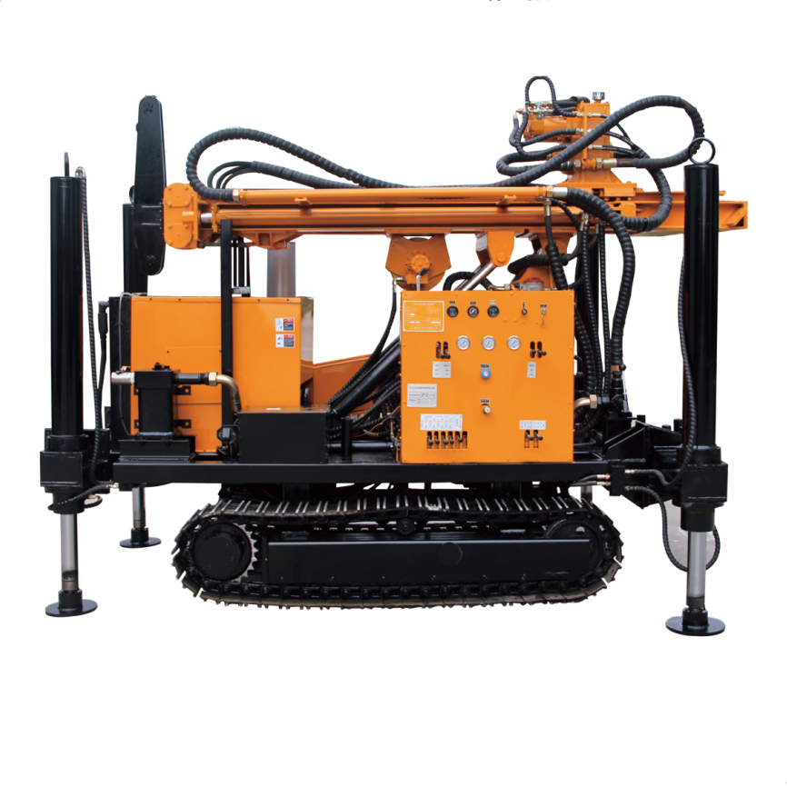 QY200 Crawler-mounted Hydraulic Hard Rock Down The Hole Hammer Mine Drilling Rig / Water Well Drilling Machine