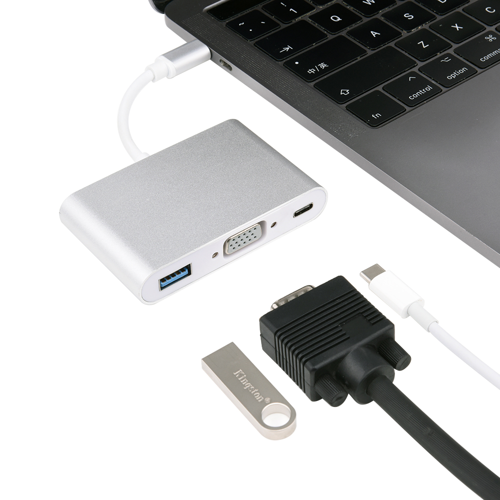 «Расширитель кабеля адаптера type-c к vga, расширитель c hub, Расширительная док-станция типа c к vga usb3.0 pd для ноутбука type-c, расширитель для Huawei»