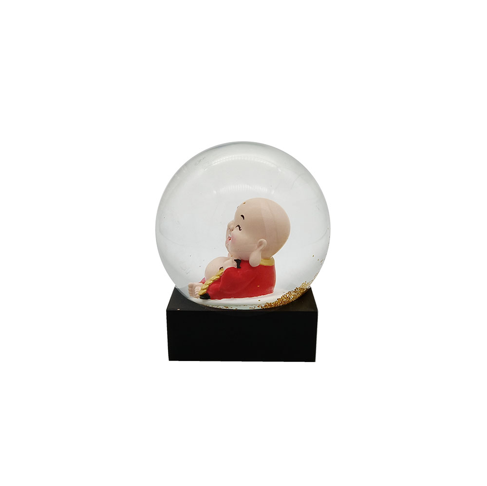 2021 New Creative Designed 100MM Resin Maitreya Buddha Buy Snow Globe with buddha inside