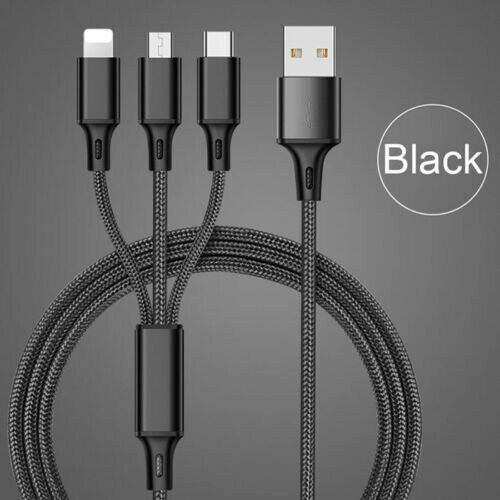 Горячая Распродажа, 3 в 1 5A кабель Micro Usb для быстрой зарядки, Type C Usb C, кабель для передачи данных телефона, зарядное устройство для Samsung, Android, IOS