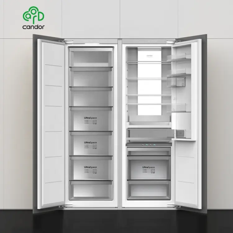 OEM Custom Large Capacity Home Built In Refrigerator And Freezer Vertical Built-in Freezer Combination