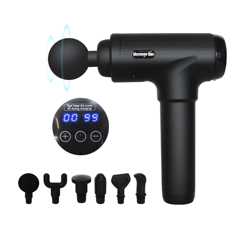 Low Noise Electric Handheld Percussion 6 Heads 30speed Muscle Massage Gun