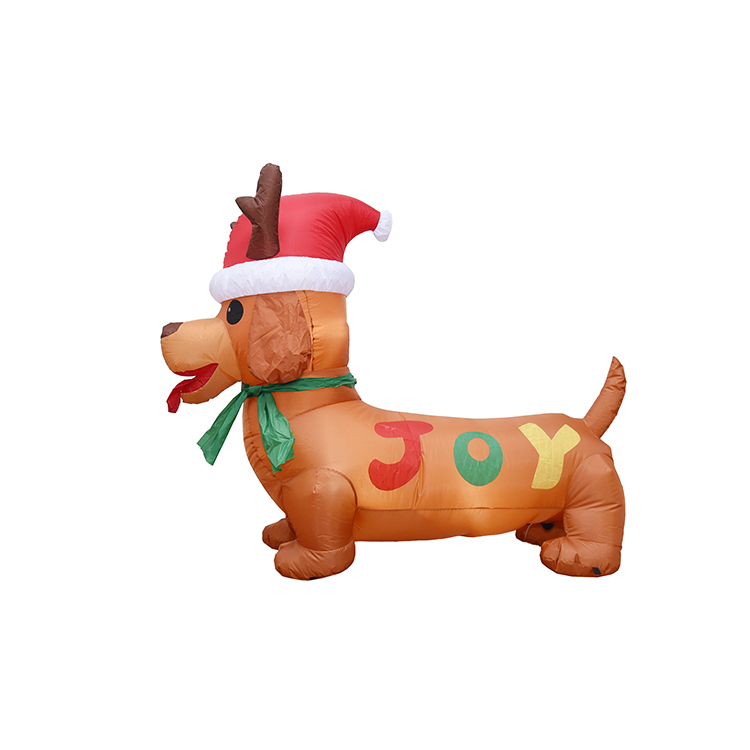 High Quality Good Price 1.5M Outdoor Christmas Decoration Inflatable Dog Colorful Printed