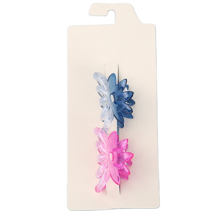 2021 fashion plastic floral arc shape claw clip shape two-tone colors claw hair clips