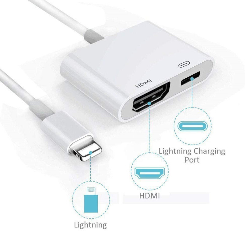 HDMI-адаптер True 1080P совместимый с iPhone на HDMI-адаптер цифровой AV-адаптер для iPhone r